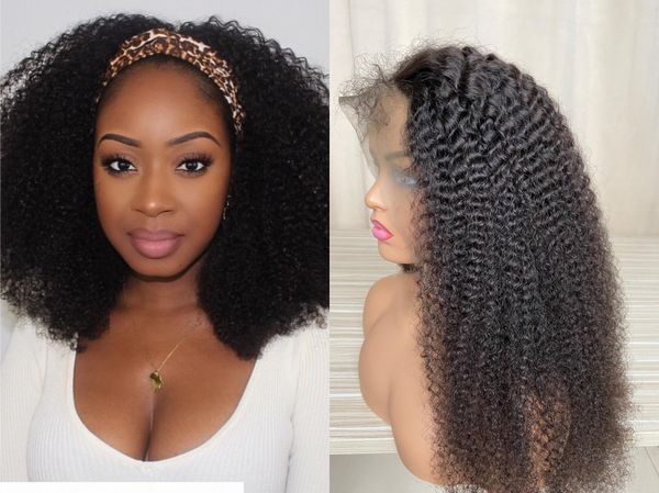 

natural color lace front wigs kinky curly human hair brazilian peruvian malaysian indian lace front human hair wigs with baby hair, Black
