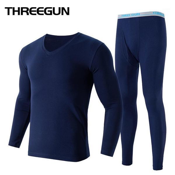 

threegun lycra men womens long johns thermal underwear sets fashion waistband male winter bottoms warm thermo underwear1, Black;white