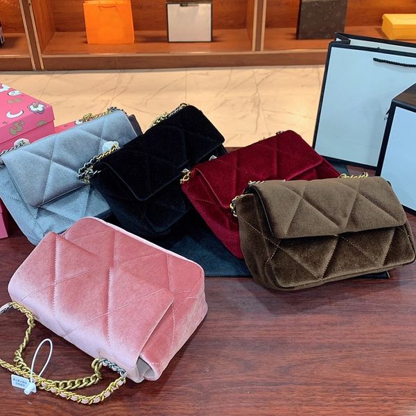 

velvet classic diamond 19 series handbag shoulder bag luxury designer bag cc bag messenger clutch ing