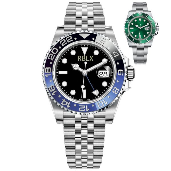 

u1 mens watches 40mm automatic mechanical watch stainless steel blue black ceramic sapphire wristwatches super luminous montre d, Slivery;brown