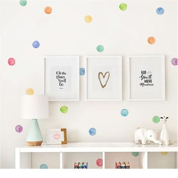 

29 pcs/set pvc baby wall decals colored dots creative stickers for children vinyl nursery room de wmtmbr