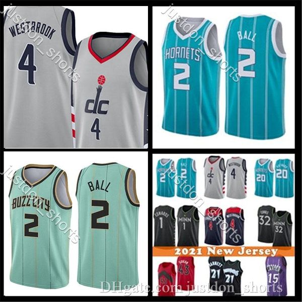 

mens 4 russell lamelo 2 ball westbrook basketball jerseys gordon 20 hayward kevin 21 garnett anthony 1 edwards karl-anthony 32 towns, Black;red
