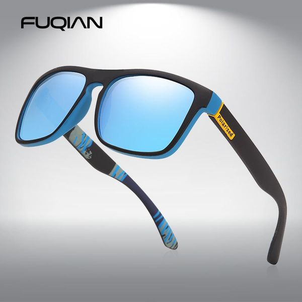 

sunglasses fuqian 2021 hiking polarized men women fashion fishing glasses vintage camping driving sport eyewear goggle, White;black