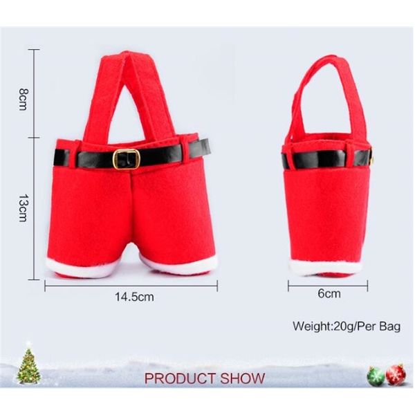 

claus merry treat candy bag santa suspender pants trousers decor christmas gift bags