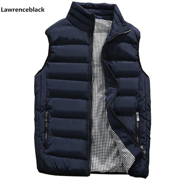 

mens jacket sleeveless vest winter fashion casual slim coats brand clothing cotton-padded men's vest men waistcoat big size 666, Black;white