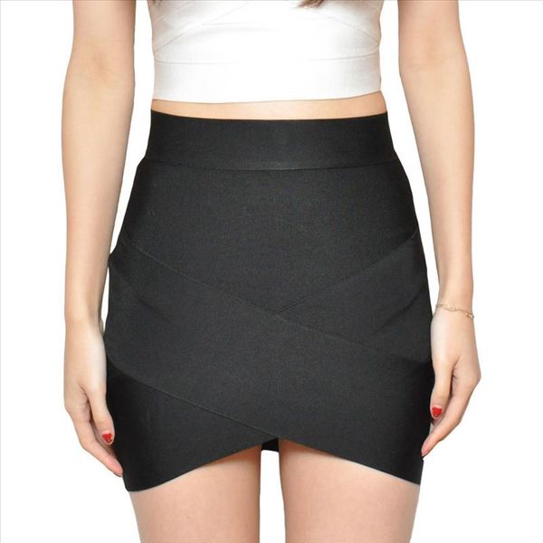 

2021 mini skirts elastic short high waist bodycon bandage skirt girls women fashion ladies skirts sheath, Black