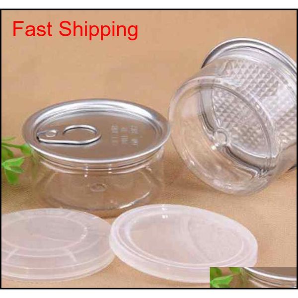 

55ml 53*28mm pet plastic jar with metal lid container food storage box food jars transparent food sealed bottle ca qyljob wphome