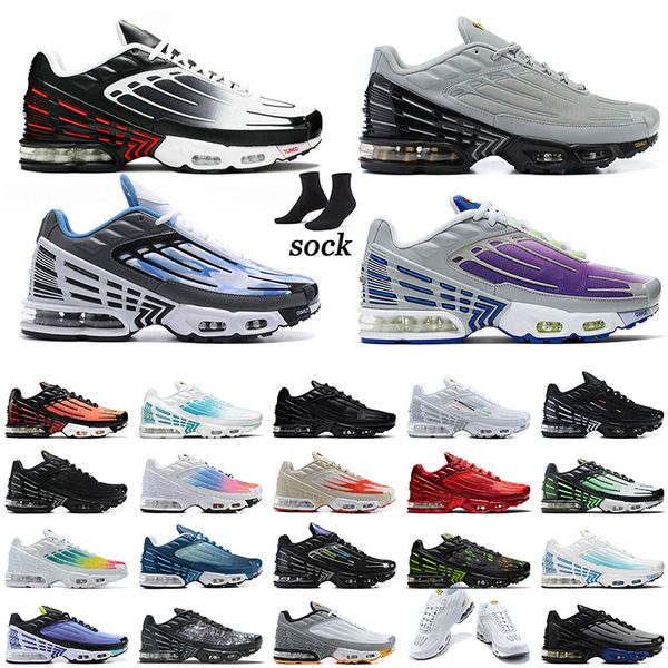 

nik tn plus 3 iii running shoes leather triple black all white with white deep royal z gold green and aqua women men sneakers trainers
