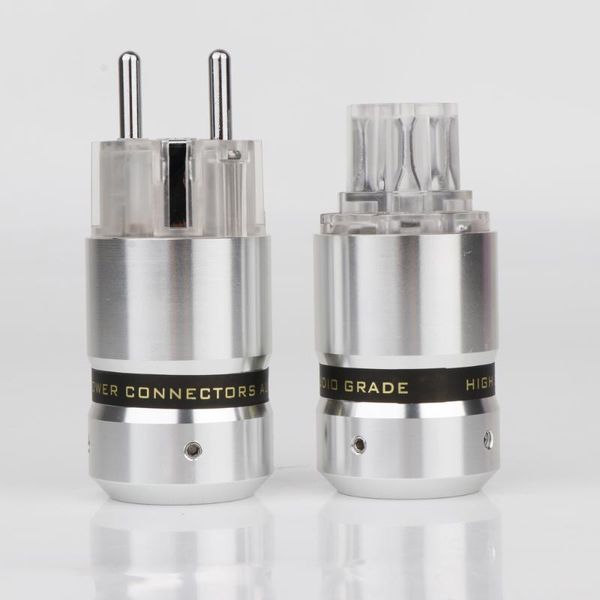 

smart power plugs preffair oem hi-end rhodium plated schuko eu cable plug iec connector female male for hifi extension