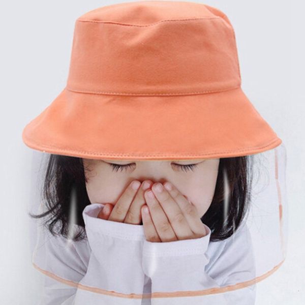 

ne64bucket dustproof protection hatouble-sided cover party hats hat with detachable protective face shield transparent mask outletf99k