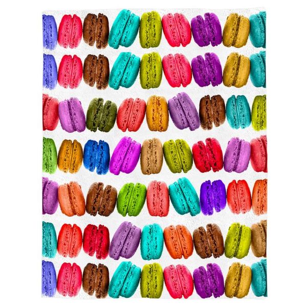 

macaron colorful decoration throw blanket portable soft bedspread microfiber flannel blankets for beds