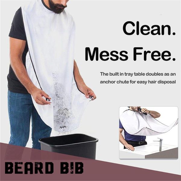 

aprons male beard shaving apron care clean hair bibs shaver for men trimming cutting wrap catcher cloth barbershop