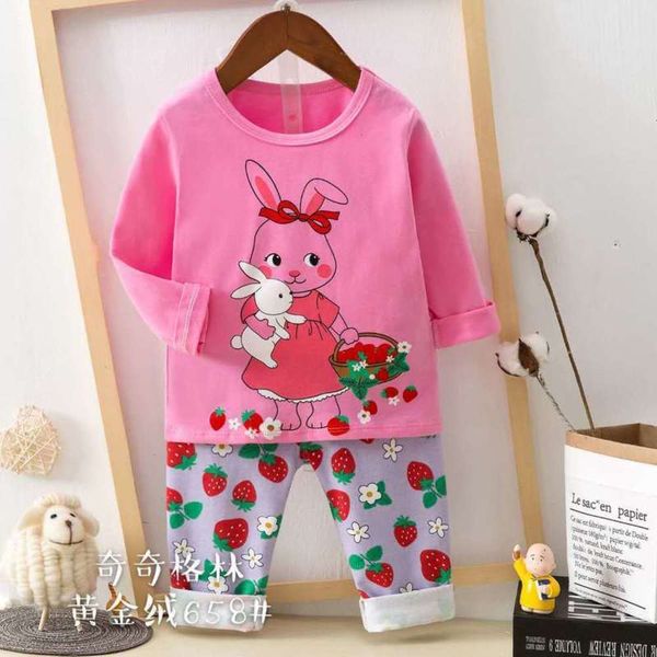 

autumn children's home new cartoon two piece pajamas short sve suit baby girl air conditioning cloth, Blue;red