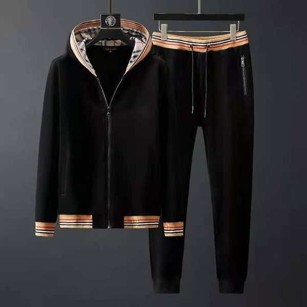 

мужские потные костюмы sportswear дизайн с капюшоном 100% хлопок печать панель вышивка joggers костюмы набор трек костюм молнии кардиган муж, Gray