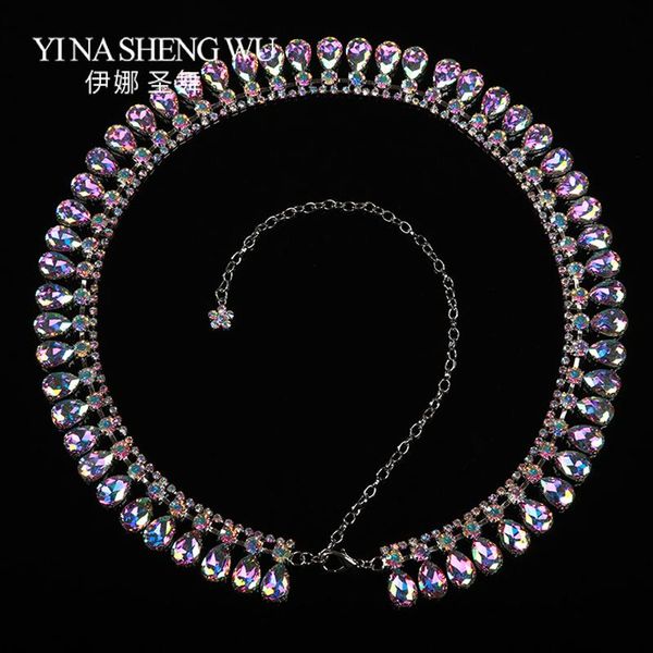 

2020 belly dance belt rhinestones bridal sash wedding dress sash belt crystal waist with beaded belly dancing accessories, Black;red