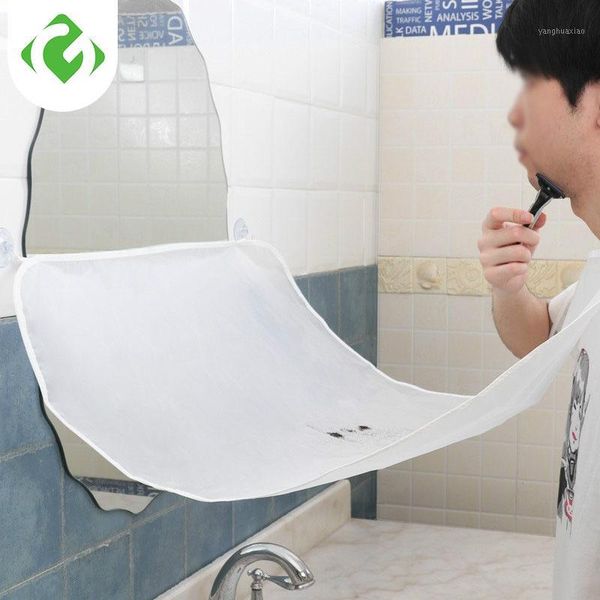 

bath accessory set white male beard care shave bib men haircut facial hair trimmer apron waterproof cloth cleaning protecter bathroom access