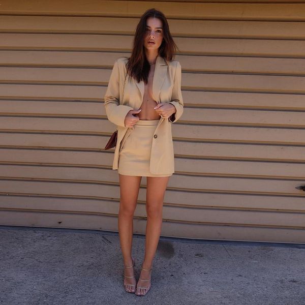 

chronstyle 2020 elegant blazer coat women long sleeve solid single breasted casual jackets work office ladies formal outwear, White;black