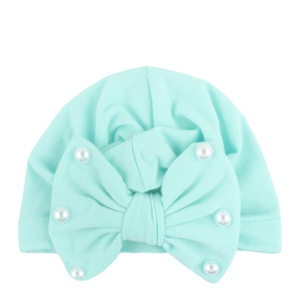 

1 piece lytwtw's children bowknot pearl kids bow cap baby hat newborn girls clothes accessories infant beanie turban solid h jlltfi, Yellow