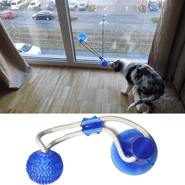 

dog interactive suction cup push tpr ball toys pet molar bite toy elastic ropes dog tooth cleaning chewing pet puppy dog q wmtqpf