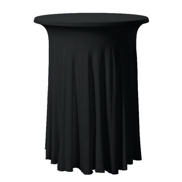 

spandex stretch ruffled table covers lycra skirt cocktail table cloths elastic bar cloths party banquet wedding decoration