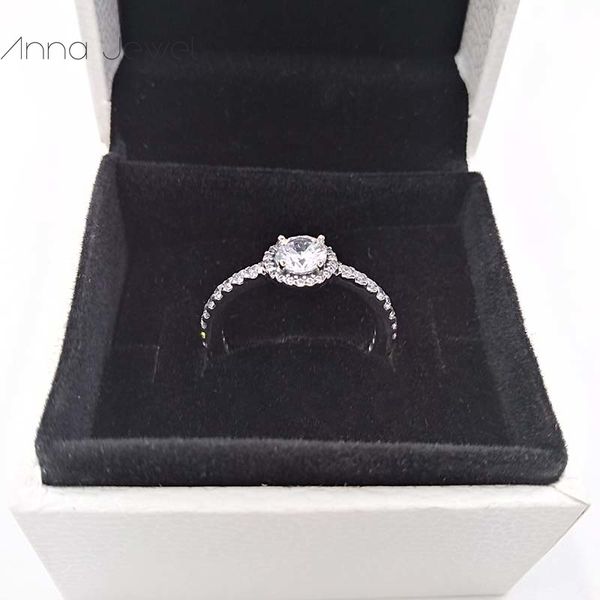 Gioielli estetici matrimonio stile boho fidanzamento Diamanti Classic Elegance Pandora Anelli per donna uomo coppia anello per dito set compleanno regali di San Valentino 190946CZ