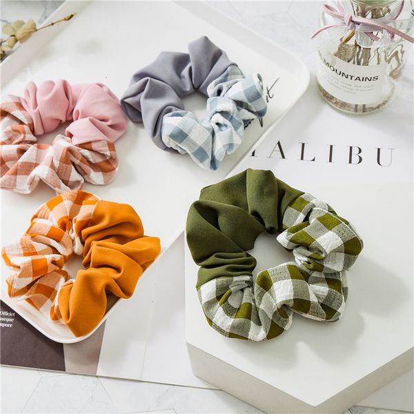 

reteo accesorios double tie color scrunchie women ponytail holder rope scrunchy basic hair bands3t8