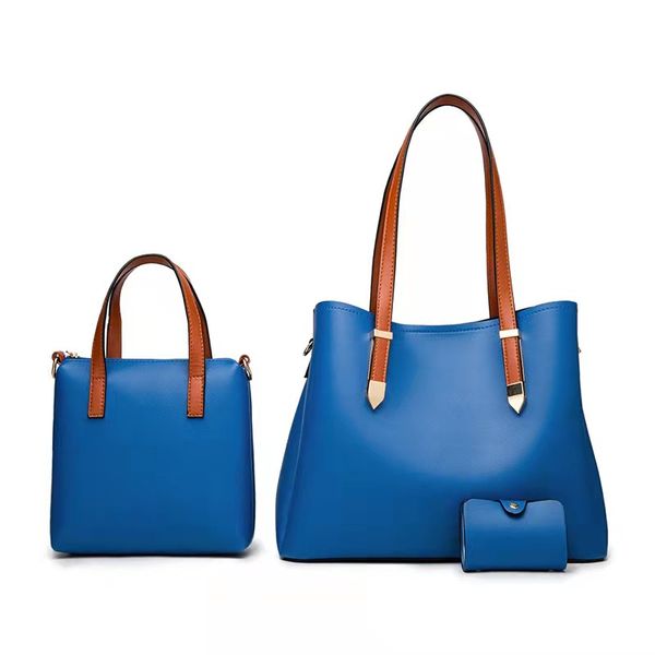 

hbp handbags women's pu leather bags soft shoulder bag women's messenger bags handle bag totes blue color
