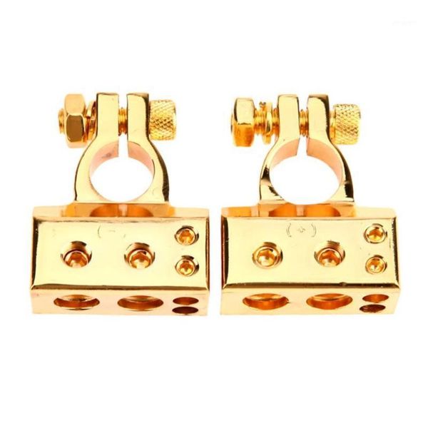 

other auto electronics 1 pair car audio power clip battery head terminal chrome positive and negative1
