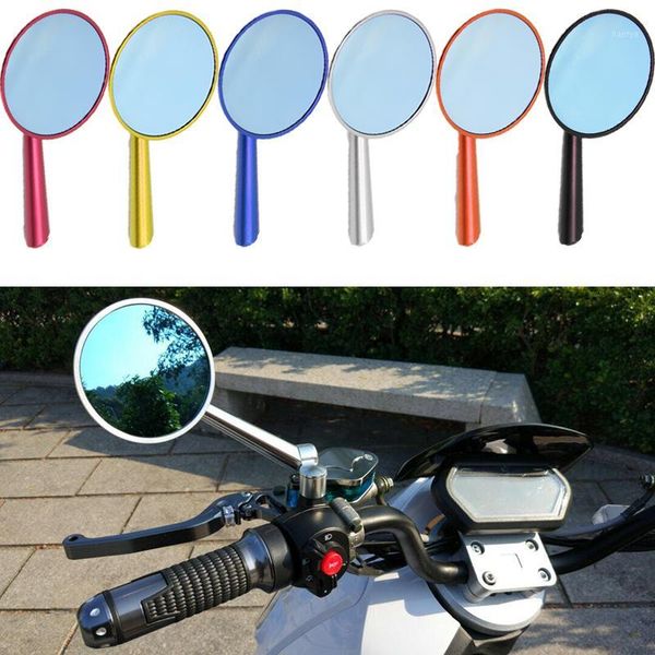 

motorcycle mirrors accessories cnc five color rearview mirror blue glass universal modified aluminum alloy1