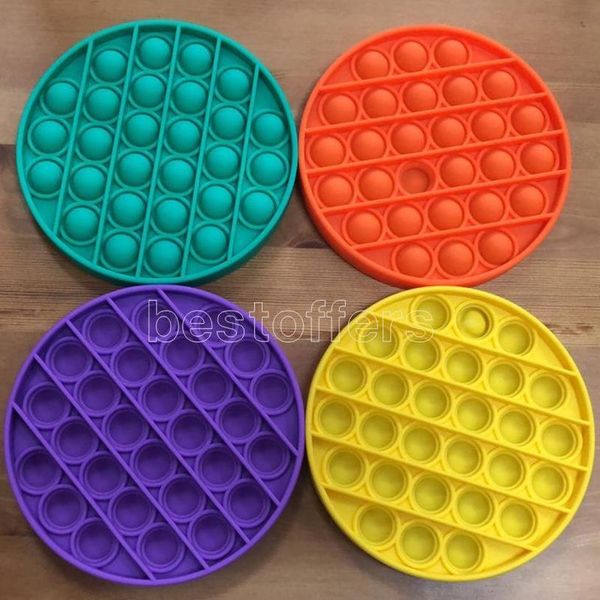 

pop it fidget toy sensory push pop bubble fidget sensory toy autism special needs anxiety stress reliever remark the colors dhl fast