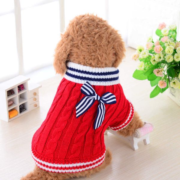 

factory price striped navy winter soft warm sweaters for pet dog clothes costumes knitwear