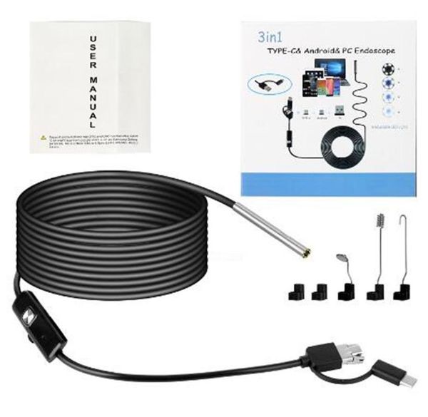 

3.9mm/5.5mm 720p 3in1 usb for android otg camera otoscope microscope