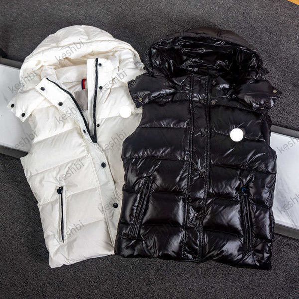 

women fashion down jacket vests casual sleeveless casual hooded jackets, Black;white