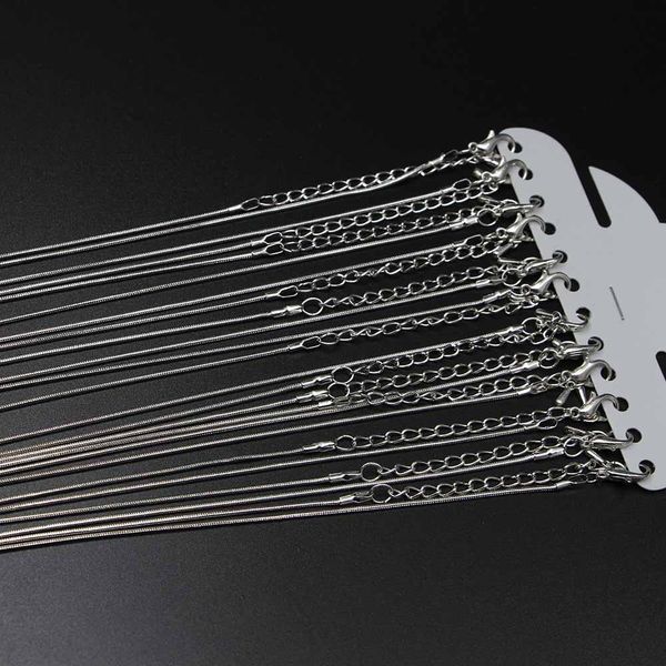 

bulk wholesale accessories 12pcs/pack white k lobster claw clasp snake necklace chains diy jewelry making materials wmtirm bdesybag