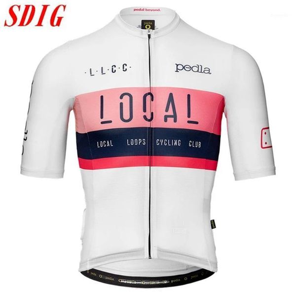 

the pedla team luxe jersey white 2020 mtb wear team racing short sleeve jersey summer coolmax outdoor bicycle1, Black;red