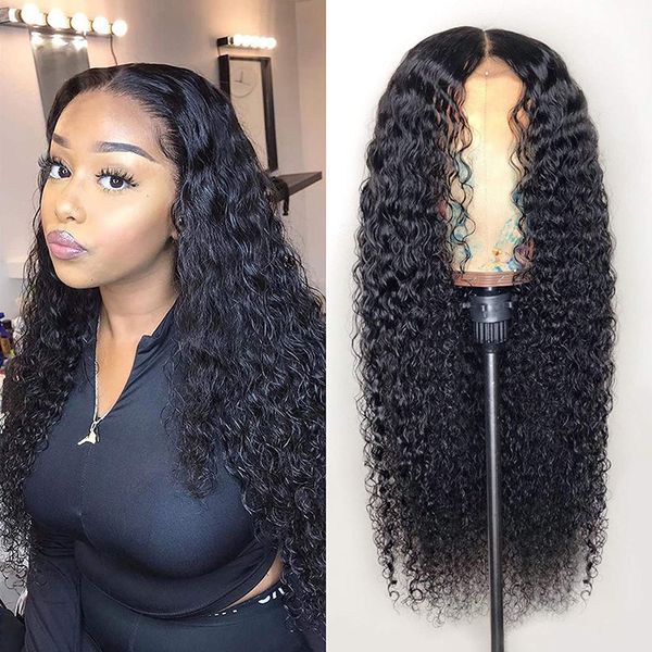 

lx brand long curly lace front wigs for black women black glueless lace wig synthetic wig natural hairline lace frontalfactory direct