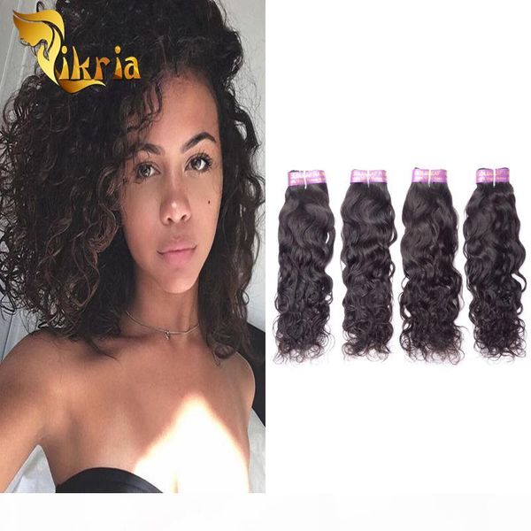 

4 шт. бразильские девственные волосы пучки перуанского малайзийского индийского романтика вьющиеся волосы ветчики перуанских девственных вол, Black