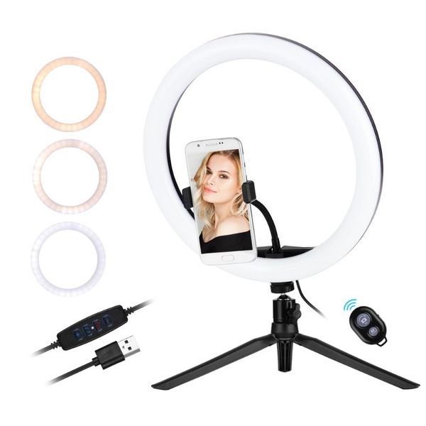 

flash heads 30cm/12inch led ring light 5600-8200k diammable 3 colors with tripod phone stand holder remote shutter for video live streaming