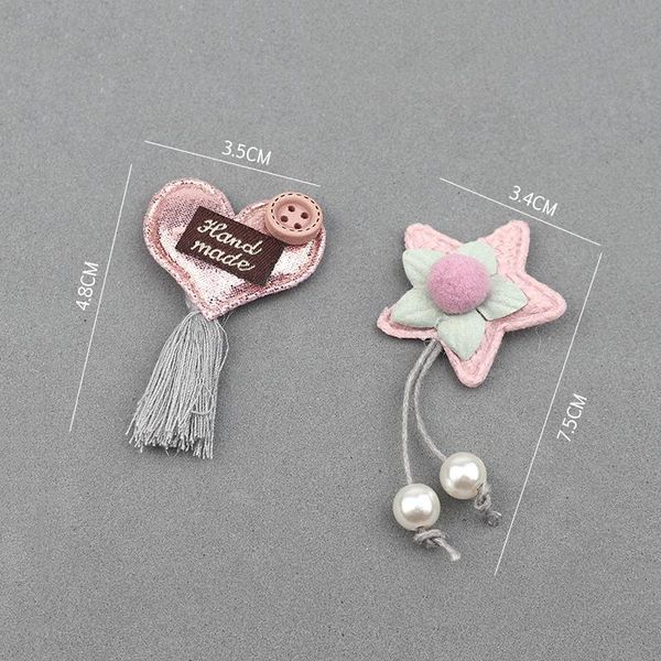 

20pcs padded stars heart tassel applique diy craft supplies basteln kids hair pin accessories earrings ornaments decor materials h wmtcbk