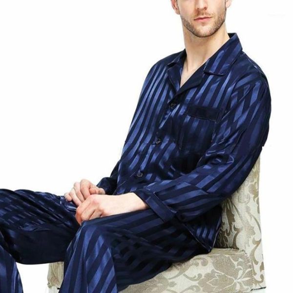 

fashion pajamas 2pcs pyjamas men mens sleepwear faux silk pijamas1, Black;brown