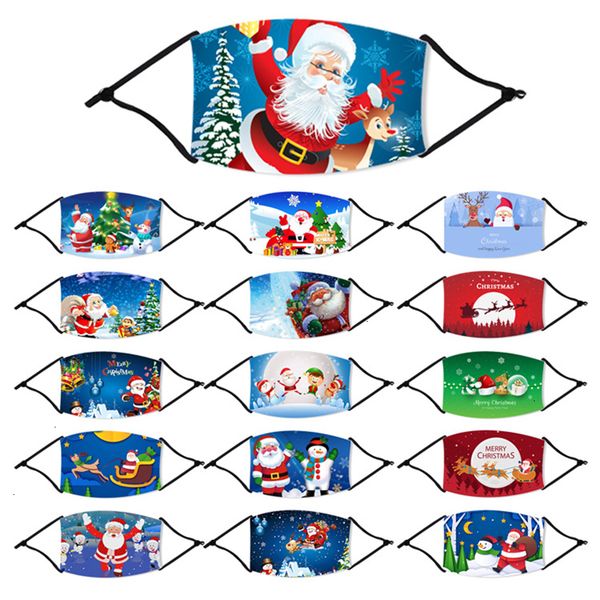 

factoryufowxmas deer printed fashion face anti dust snowflake christmas mouth cover washable reusable with masks filters dhl