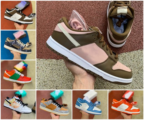 

2021 chunky travis sb dunk mens running sports shoes low dunks strangelove pine green white sneakers safari university