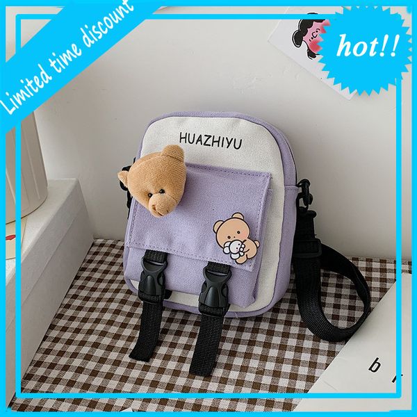 

summer canvas women 2020 new fashion korean versatile mobile phone bag