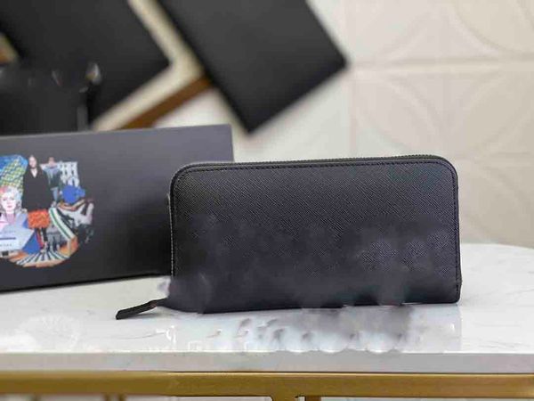 

mens iconic fashion long wallet coin purse card case holder brown waterproof canvas black