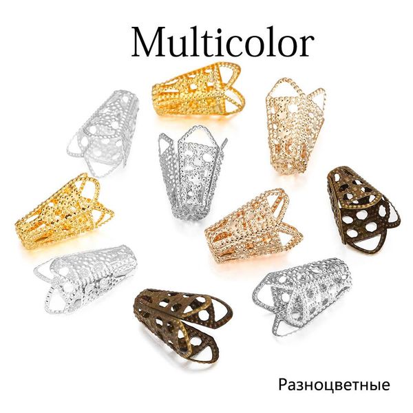 

50pcs/lot wine cup hollow out trumpet alloy seed bead end caps bracelet earrings connector caps for diy jewelry makings supplies wmtbhd