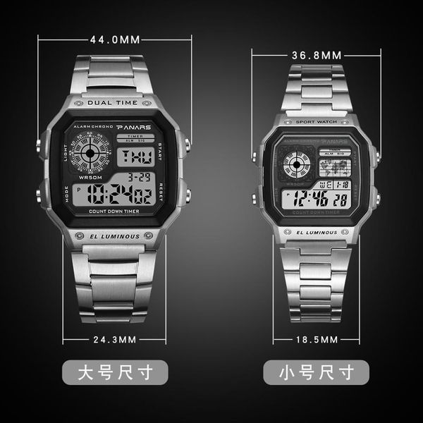 

спортивные мужские часы военные электронные часы мужчины водонепроницаемые s ударные пара наручные часы g стиль цифровые часы relogio mascul, Silver