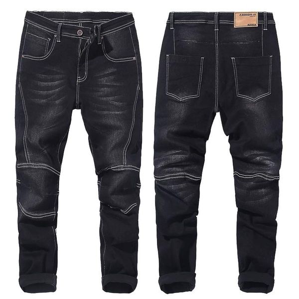

men's jeans mens 2021 plus size brand denim pants male fashion black baggy loose large 42 44 46 48,730, Blue