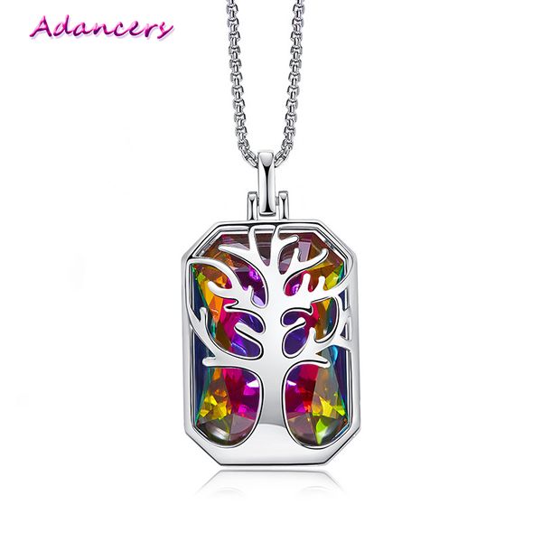 

necklace fashion personality tree of life crystal high-end long sweater chain exquisite pendant q1209, Bronze;silver