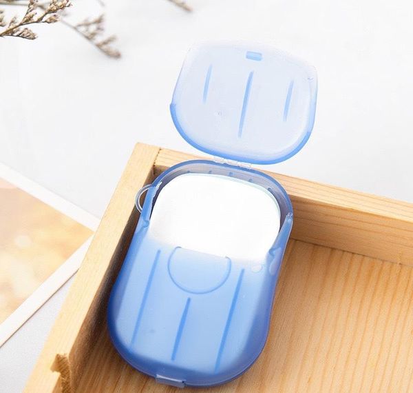 

20pcs/box disposable anti dust mini travel soap paper washing hand bath cleaning portable boxed foam bbyzbv packing2010
