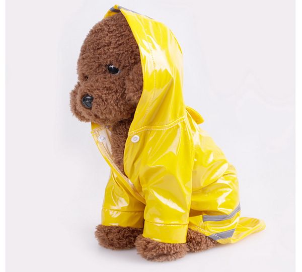 

summer outdoor puppy pet rain coat s-xl hoody waterproof jackets pu raincoat for dogs cats apparel clothes wholesale